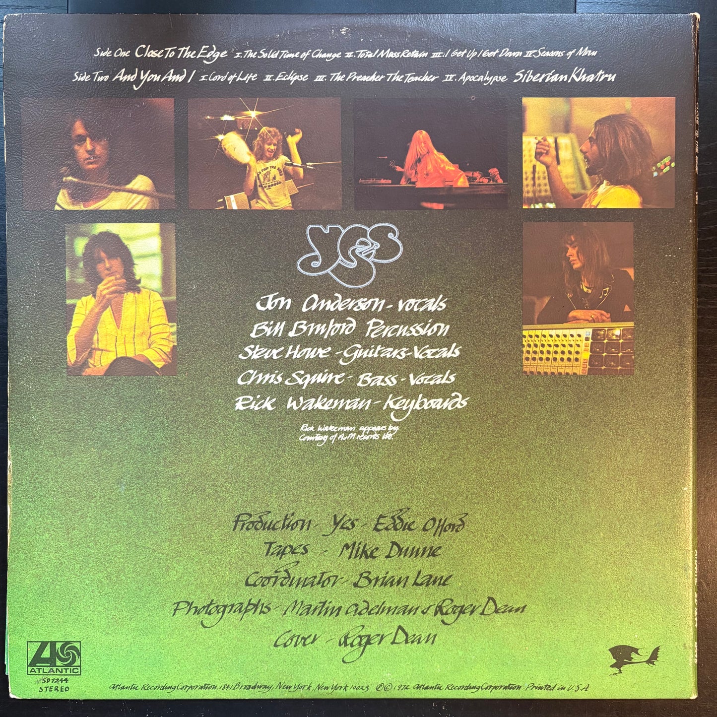 Yes, "Close to the Edge" (LP) [VG Used]
