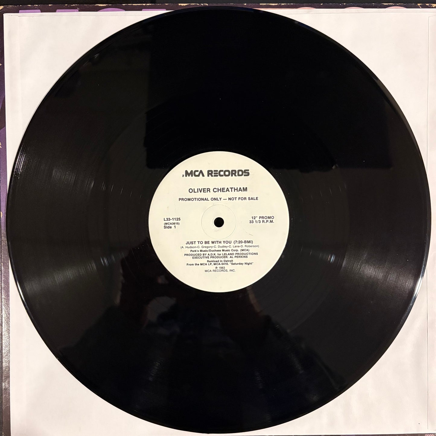 Oliver Cheatham, "Just to Be With You" (Promo 12") [VG Used]