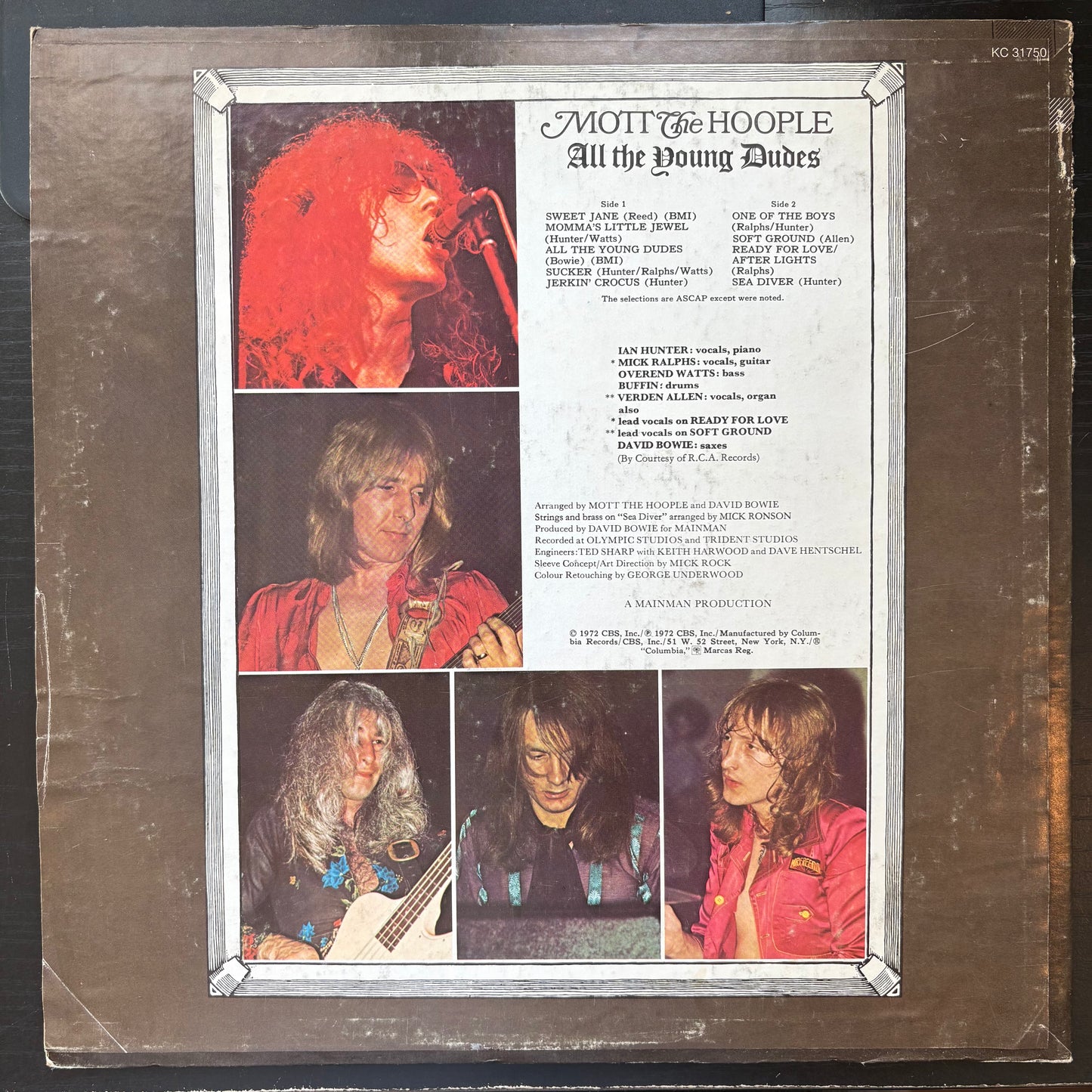 Mott the Hoople, "All the Young Dudes" [VG Used]