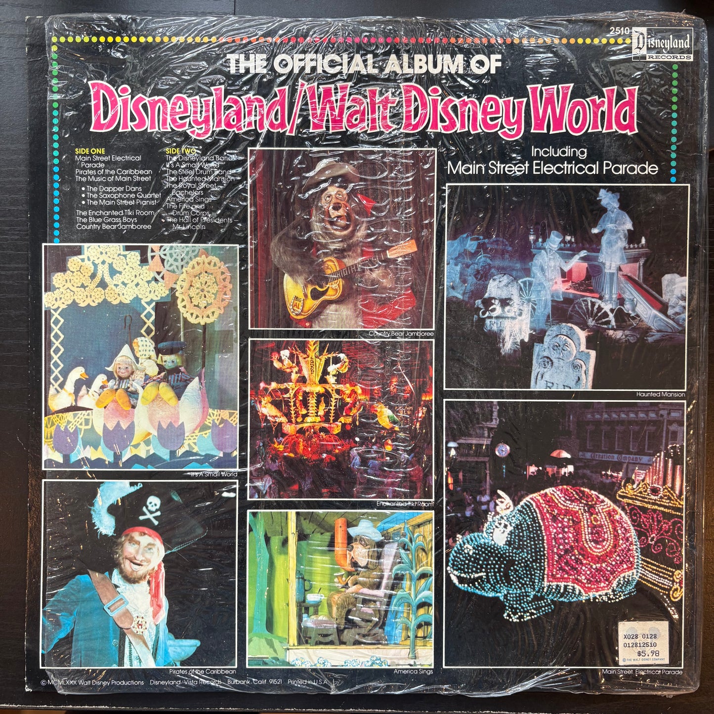 Various Artists, "The Official Album of Disneyland/Walt Disney World" [VG Used]