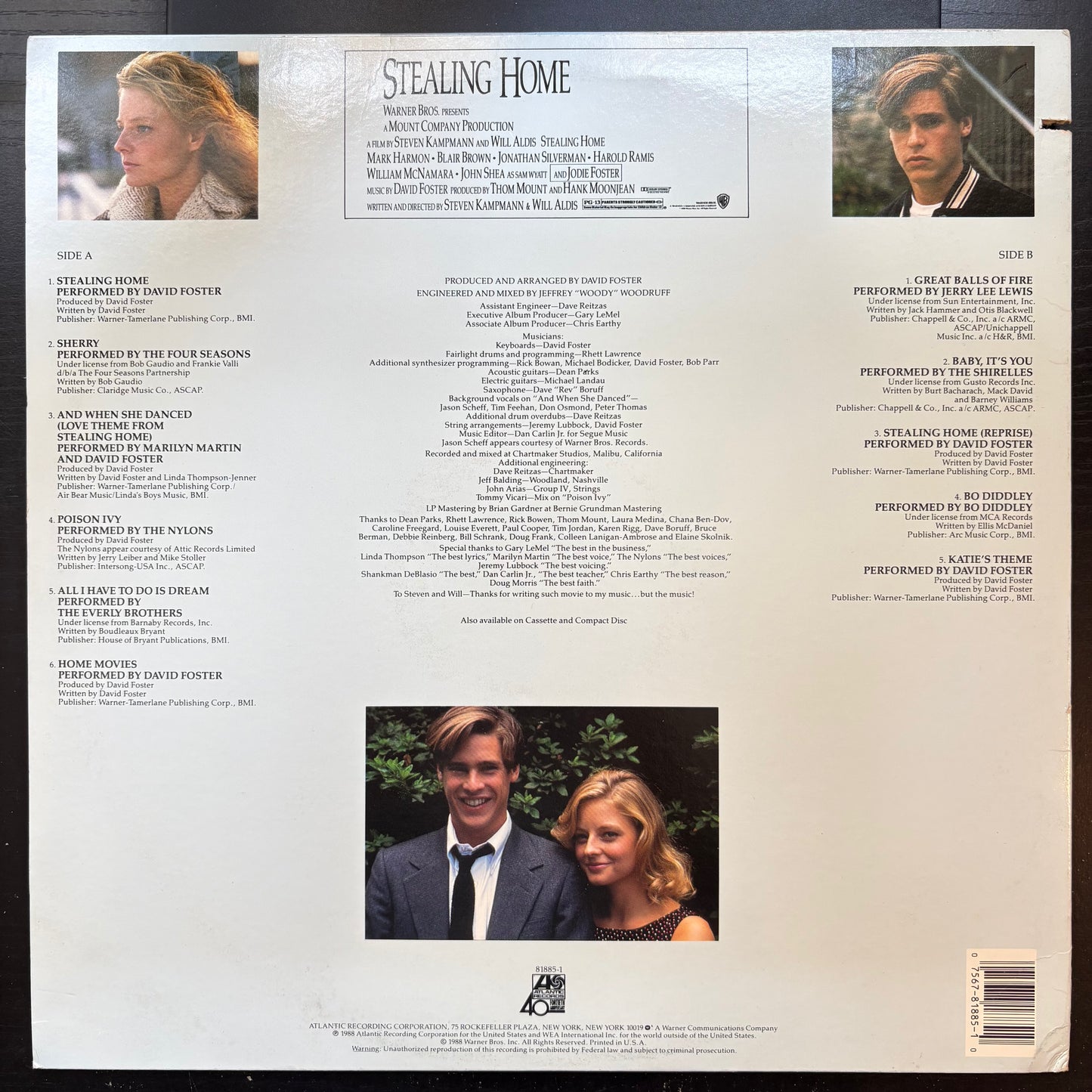 Various Artists, "Stealing Home Soundtrack" (LP) [EX Used]