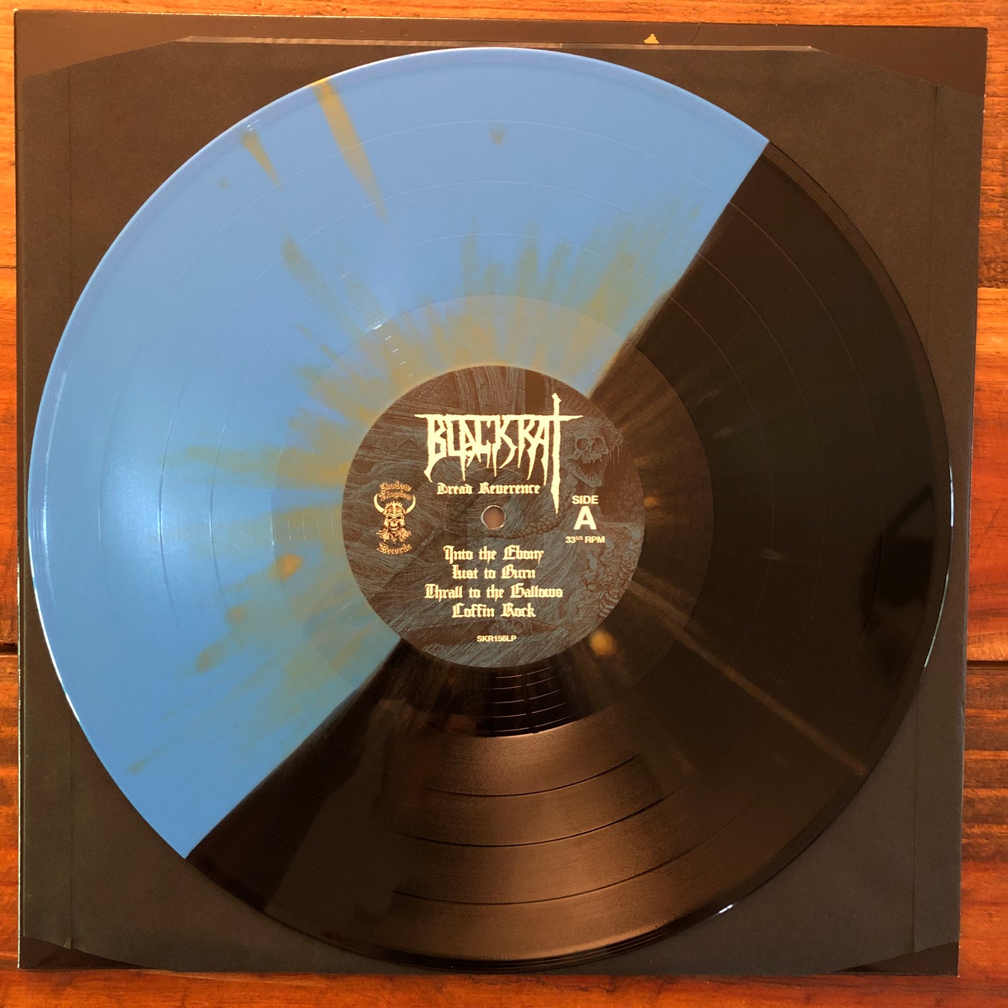 Blackrat, "Dread Reverence" (Cyan/Black with Gold Splatter) [Used]