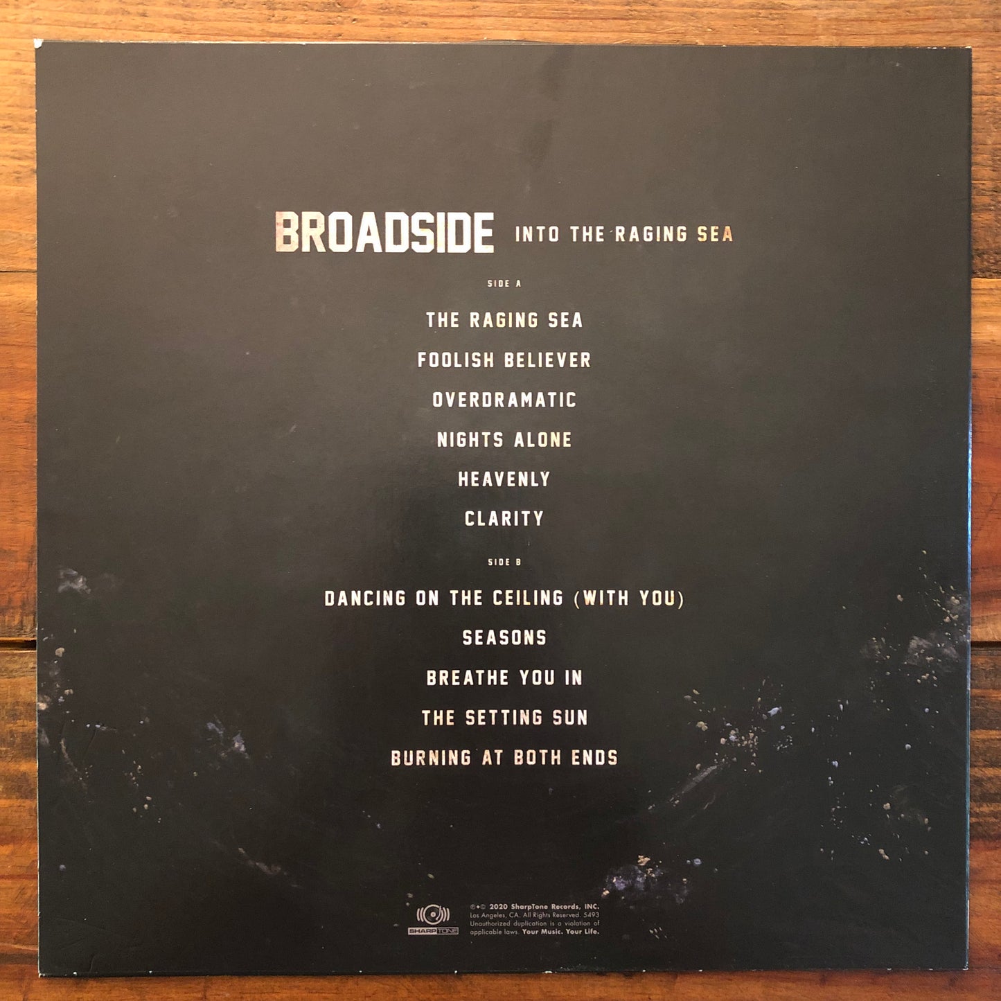 Broadside, "Into the Raging Sea" (Sea Blue w/ Bone Splatter) [Used]