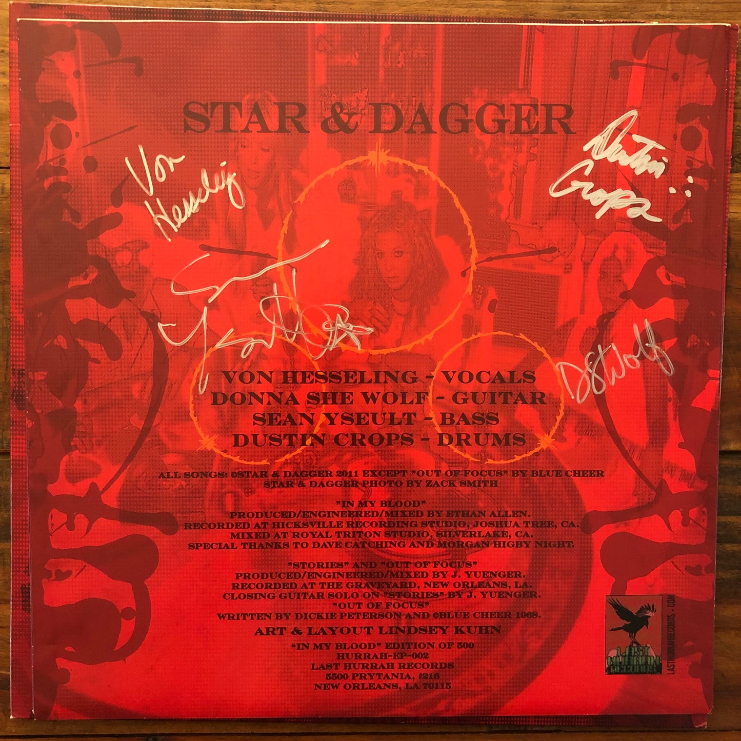 Star & Dagger, "In My Blood" (Half-Clear, Half-Red Vinyl / Signed) [Used]