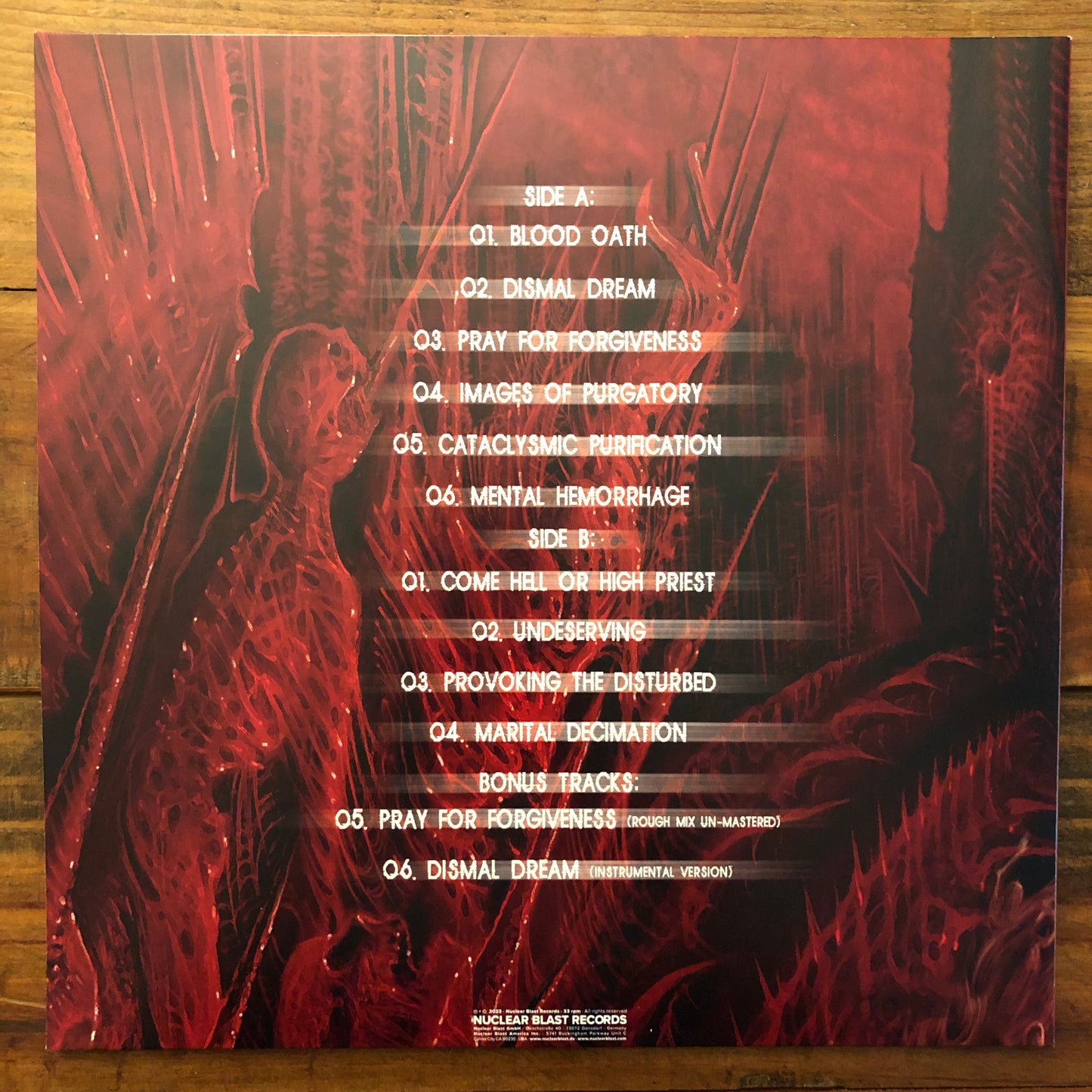 Suffocation, "Blood Oath" (Red & Black Corona Effect Vinyl) [Used]