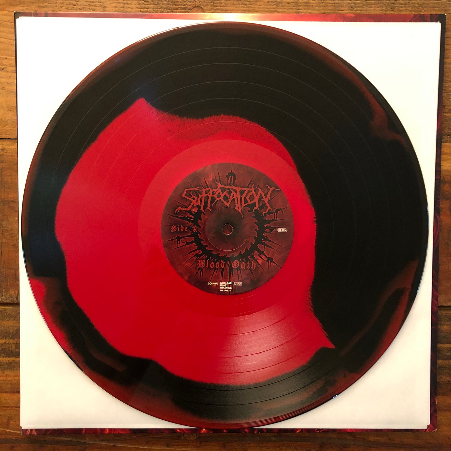 Suffocation, "Blood Oath" (Red & Black Corona Effect Vinyl) [Used]