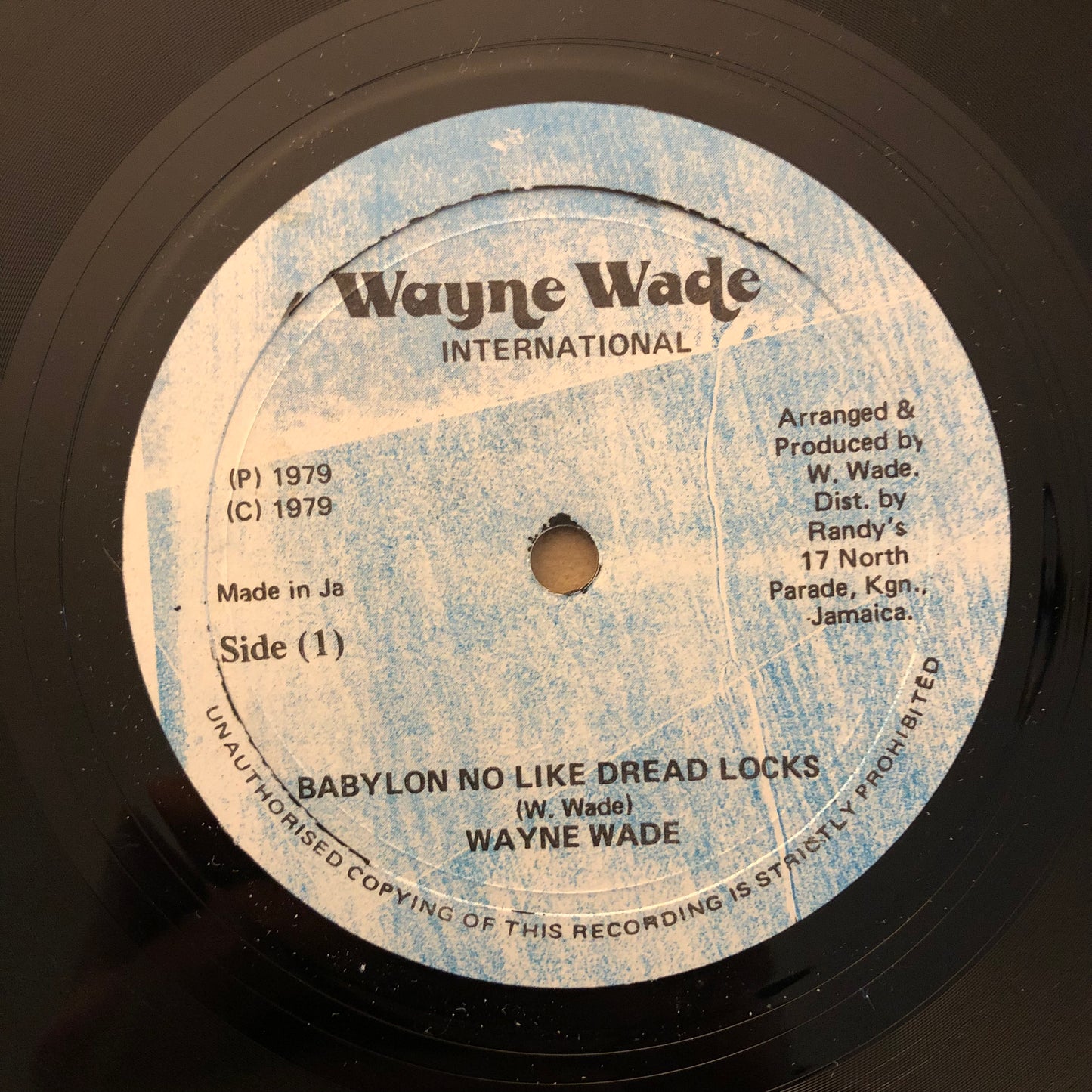 Wayne Wade, "Babylon No Like Dread Locks" (12") [Used]