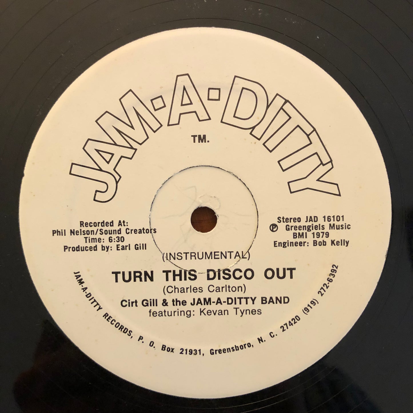 Cirt Gill & The Jam-A-Ditty Band, "Turn This Disco Out" (12") [Used]