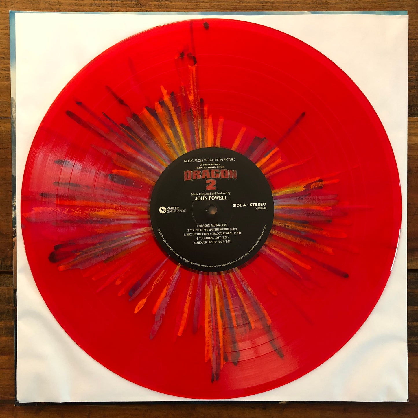 John Powell, "How to Train Your Dragon 2" Soundtrack (Red Vinyl with Splatter) [Used]