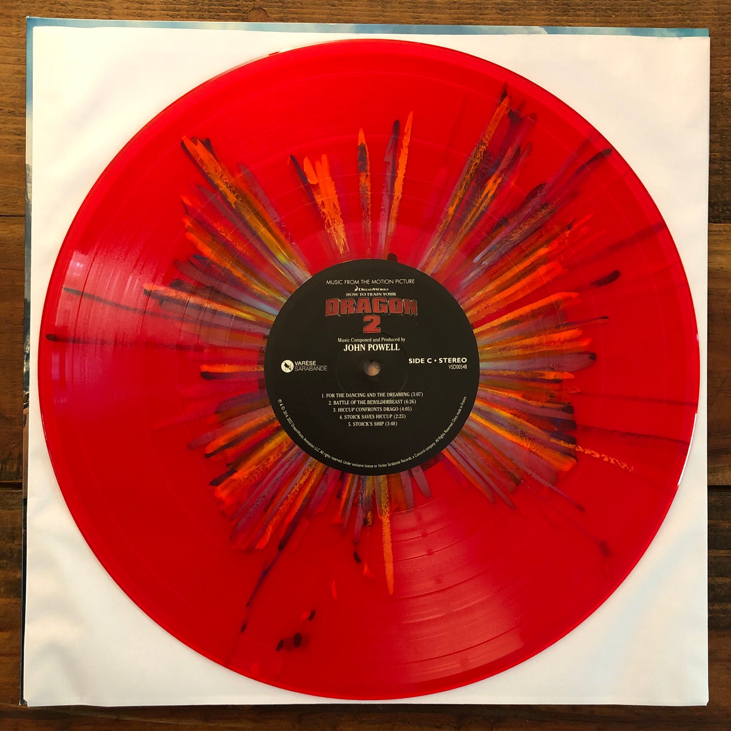 John Powell, "How to Train Your Dragon 2" Soundtrack (Red Vinyl with Splatter) [Used]