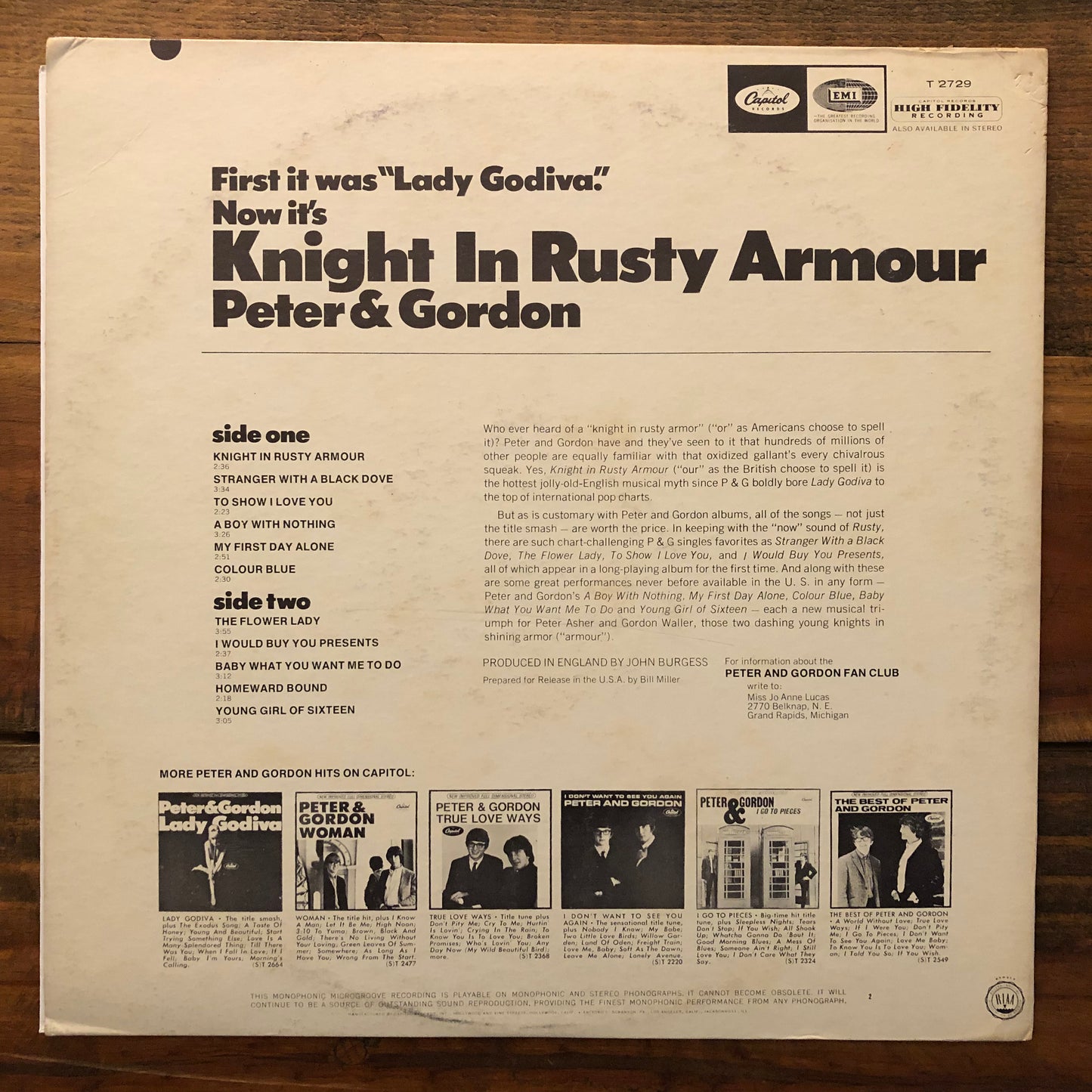 Peter and Gordon, "Knight in Rusty Armour" (Mono) [Used]