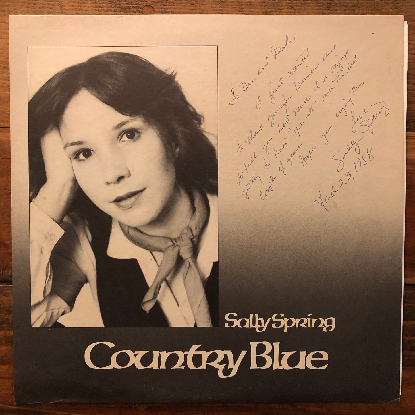 Sally Spring, "Country Blue" (Signed) [Used]