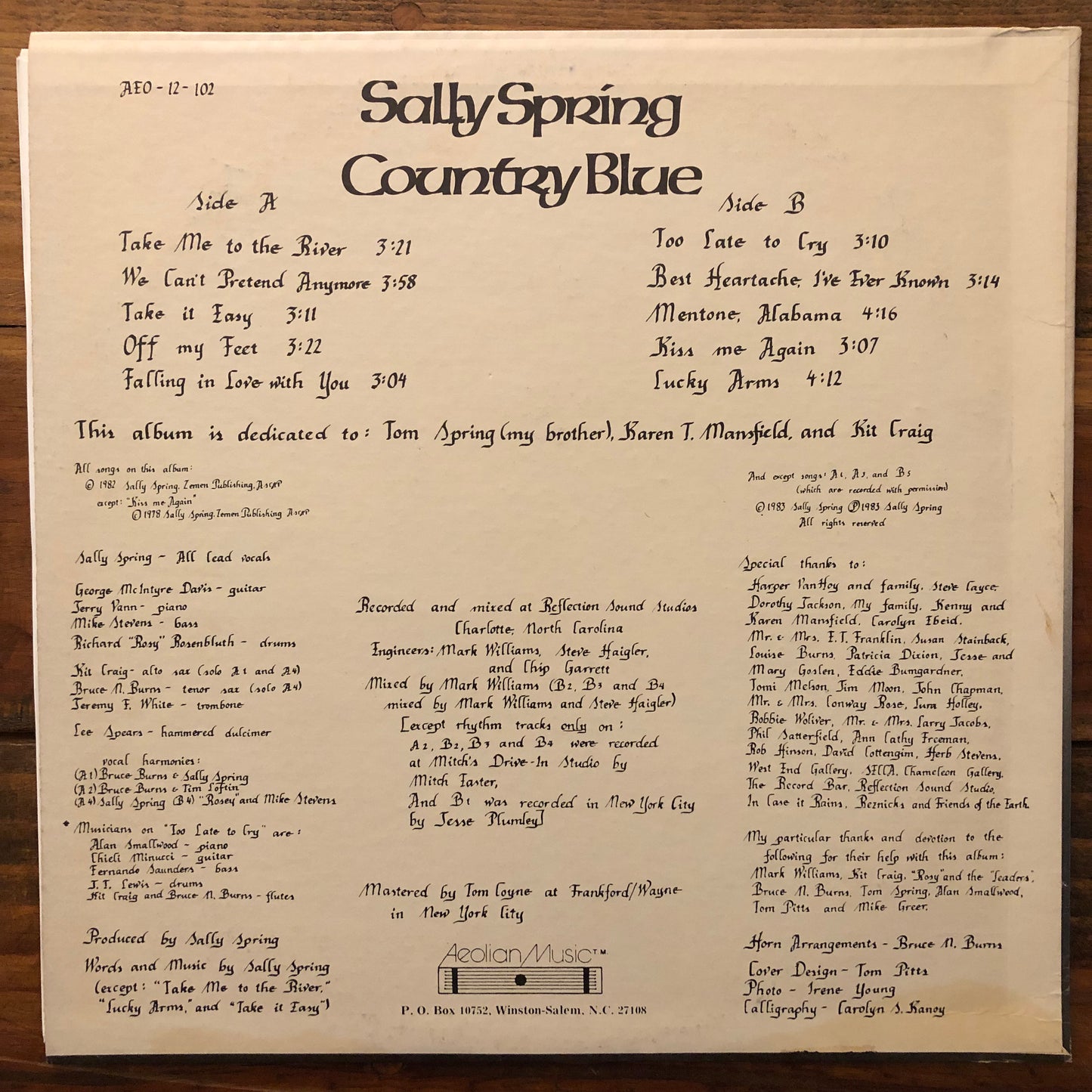 Sally Spring, "Country Blue" (Signed) [Used]