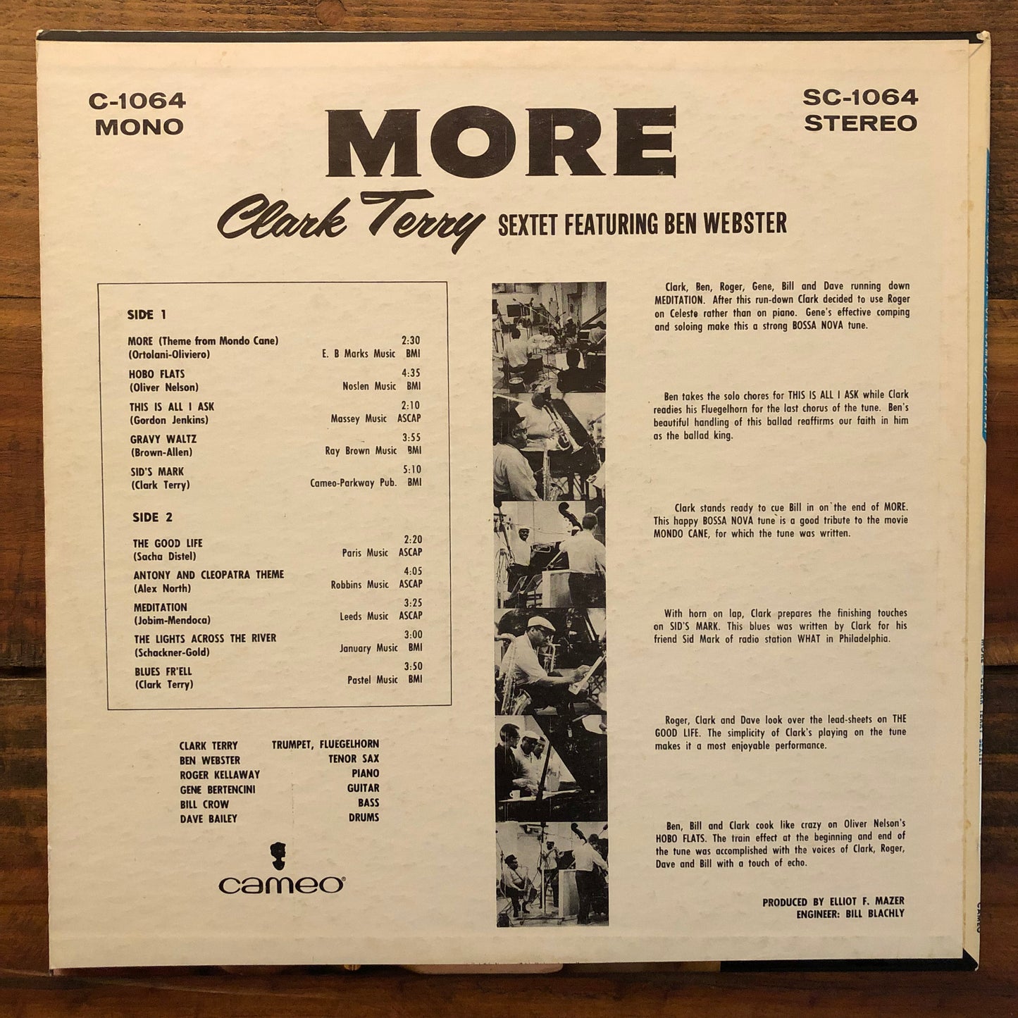 Clark Terry Sextet featuring Ben Webster, "More (Theme From Mondo Cane)" [Used]