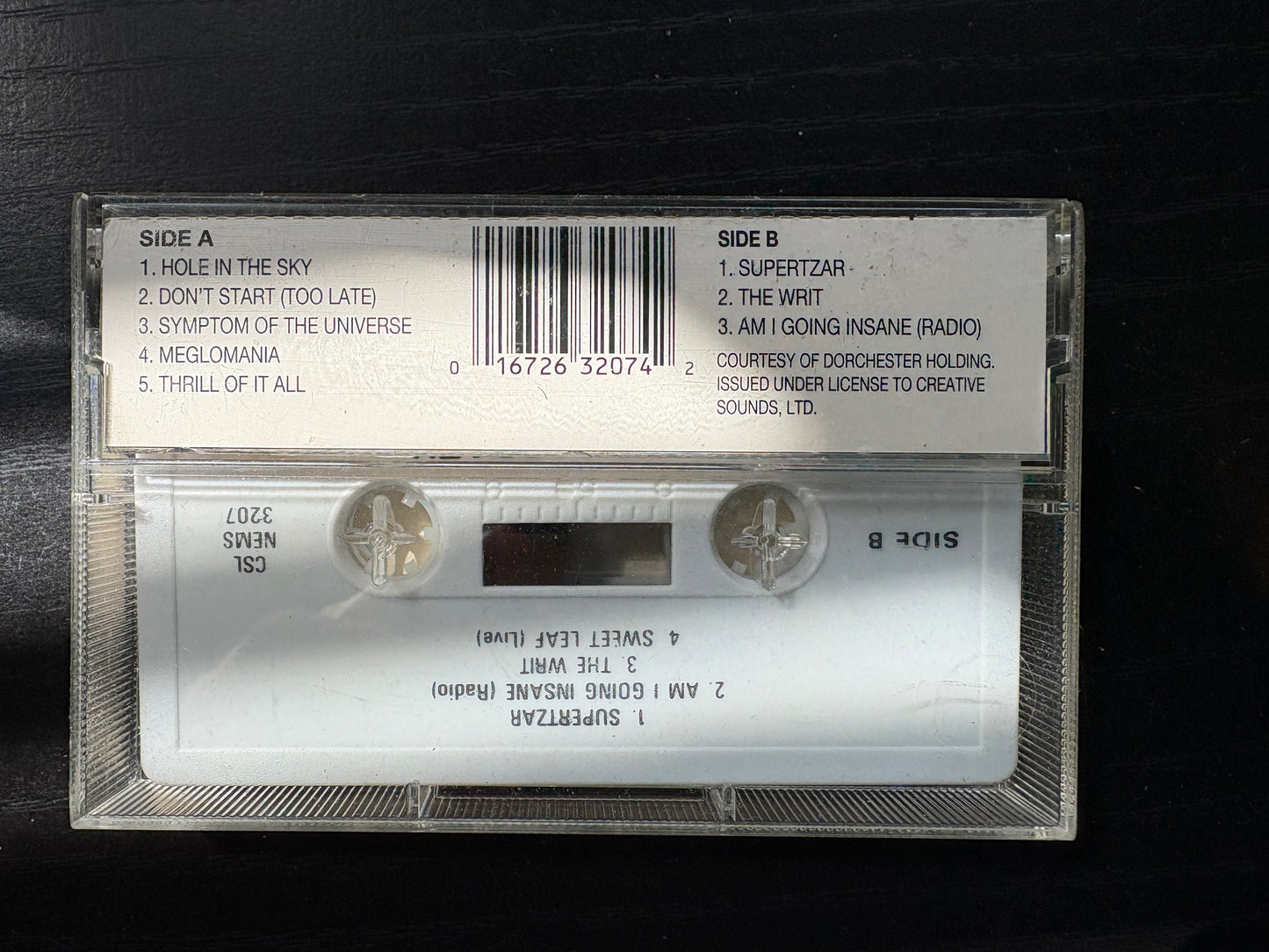 Black Sabbath, "Sabotage" [Cassette]