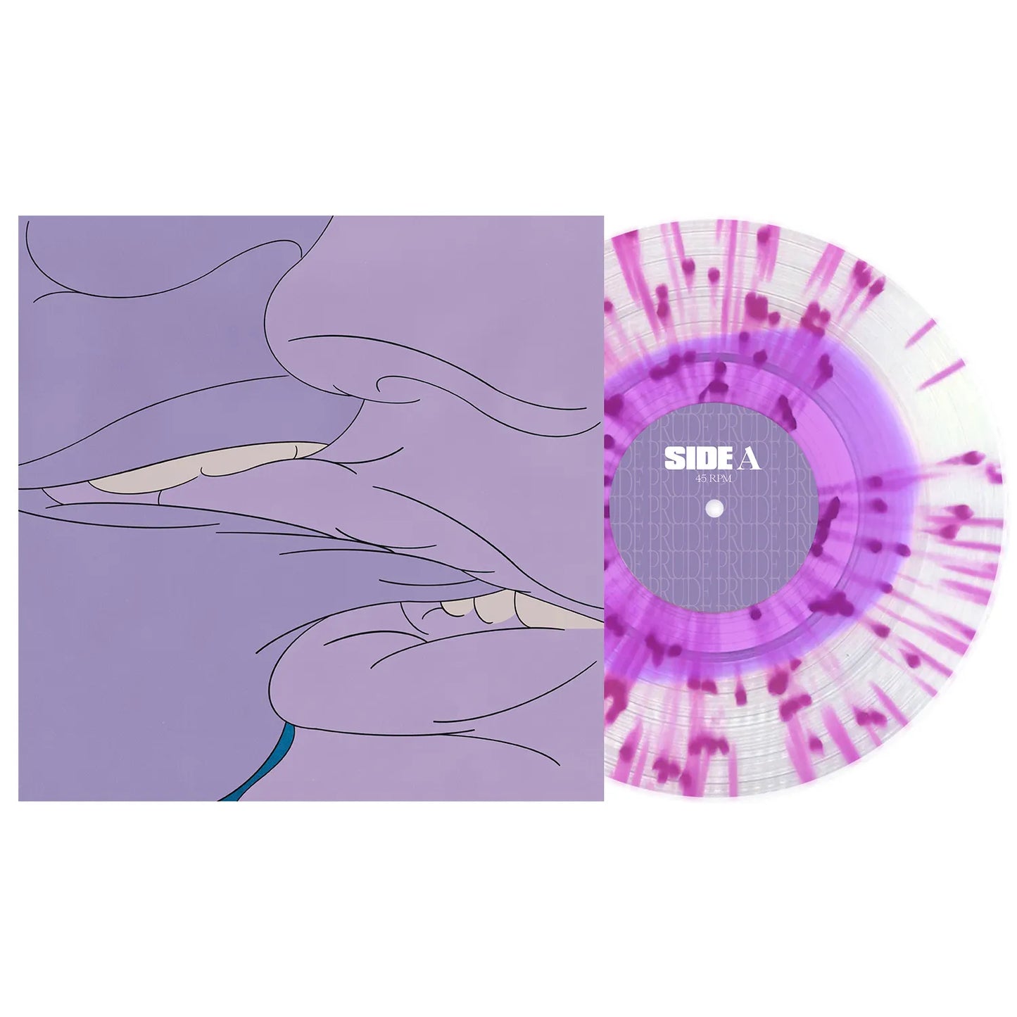 Drug Church, "Prude" (Violet in Clear with Neon Purple Splatter)