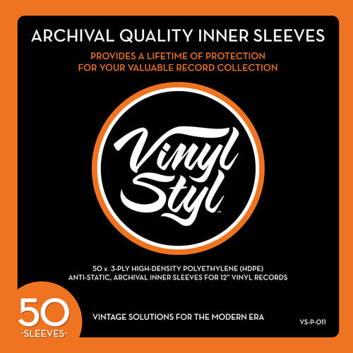 Vinyl Styl Archival Quality Inner Sleeves (Pack of 50) (3-Ply HDPE)